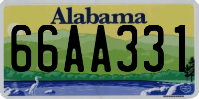 AL license plate 66AA331