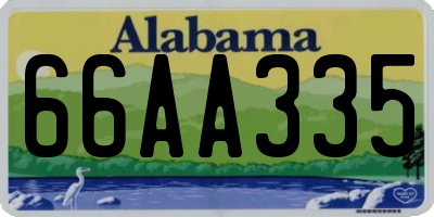 AL license plate 66AA335