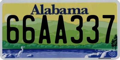 AL license plate 66AA337
