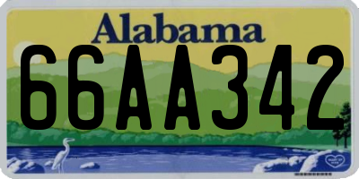 AL license plate 66AA342