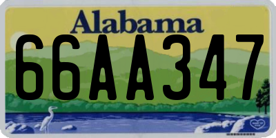 AL license plate 66AA347