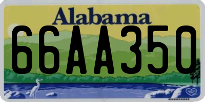 AL license plate 66AA350