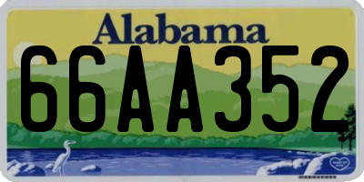 AL license plate 66AA352