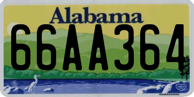 AL license plate 66AA364