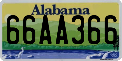 AL license plate 66AA366