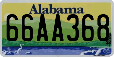AL license plate 66AA368