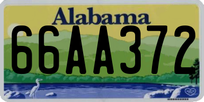 AL license plate 66AA372