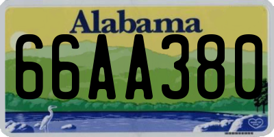 AL license plate 66AA380