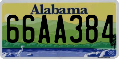 AL license plate 66AA384