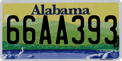 AL license plate 66AA393