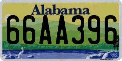 AL license plate 66AA396