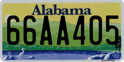 AL license plate 66AA405