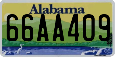 AL license plate 66AA409
