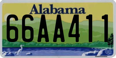 AL license plate 66AA411
