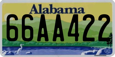 AL license plate 66AA422
