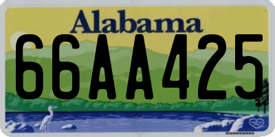 AL license plate 66AA425