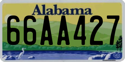 AL license plate 66AA427
