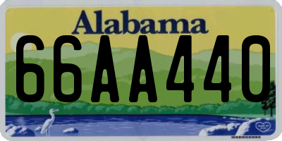 AL license plate 66AA440