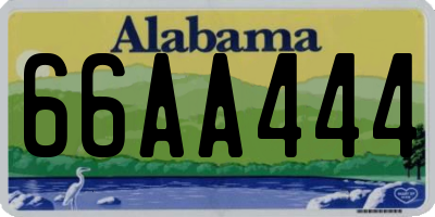 AL license plate 66AA444