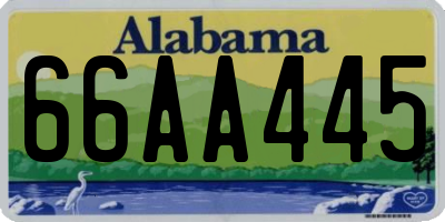 AL license plate 66AA445