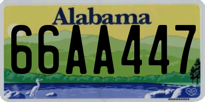 AL license plate 66AA447
