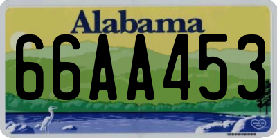 AL license plate 66AA453