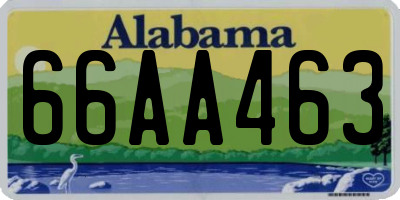 AL license plate 66AA463