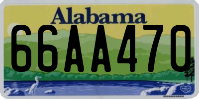 AL license plate 66AA470