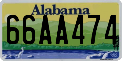 AL license plate 66AA474