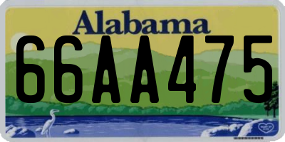AL license plate 66AA475