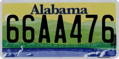 AL license plate 66AA476