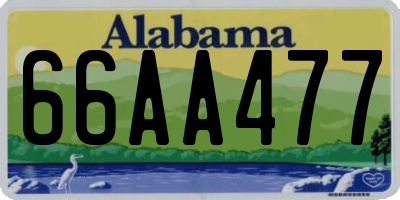 AL license plate 66AA477