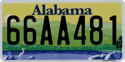 AL license plate 66AA481