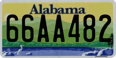 AL license plate 66AA482