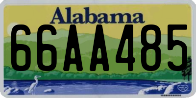 AL license plate 66AA485
