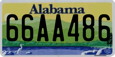 AL license plate 66AA486