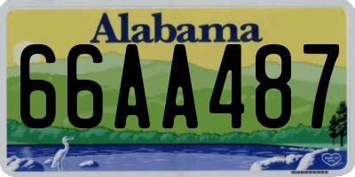 AL license plate 66AA487