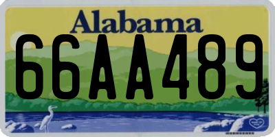 AL license plate 66AA489