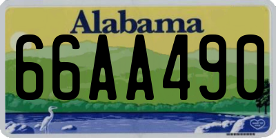 AL license plate 66AA490