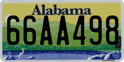 AL license plate 66AA498