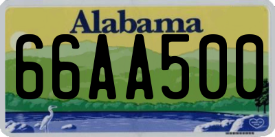 AL license plate 66AA500