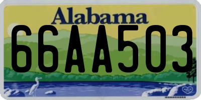 AL license plate 66AA503