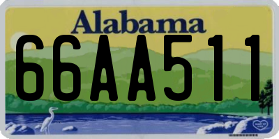 AL license plate 66AA511