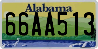 AL license plate 66AA513