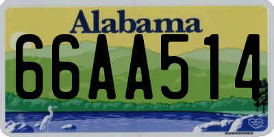 AL license plate 66AA514