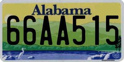 AL license plate 66AA515