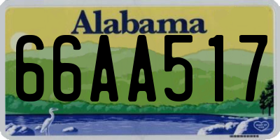 AL license plate 66AA517