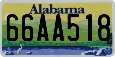 AL license plate 66AA518