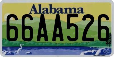 AL license plate 66AA526