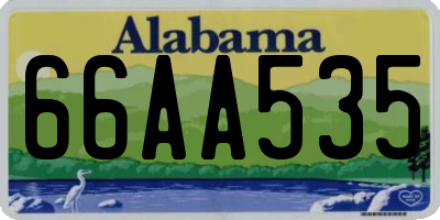 AL license plate 66AA535